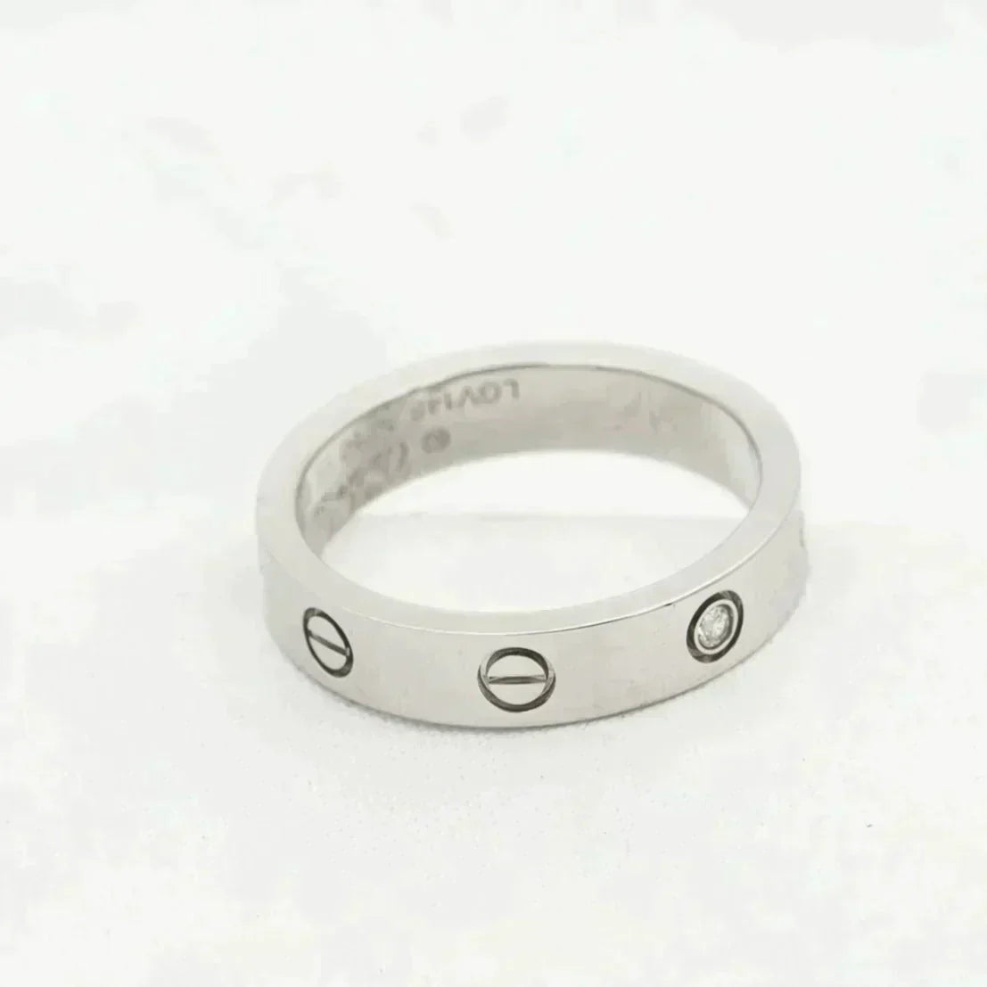 [TOP]LOVE RING 4MM 1 DIAMOND SILVER