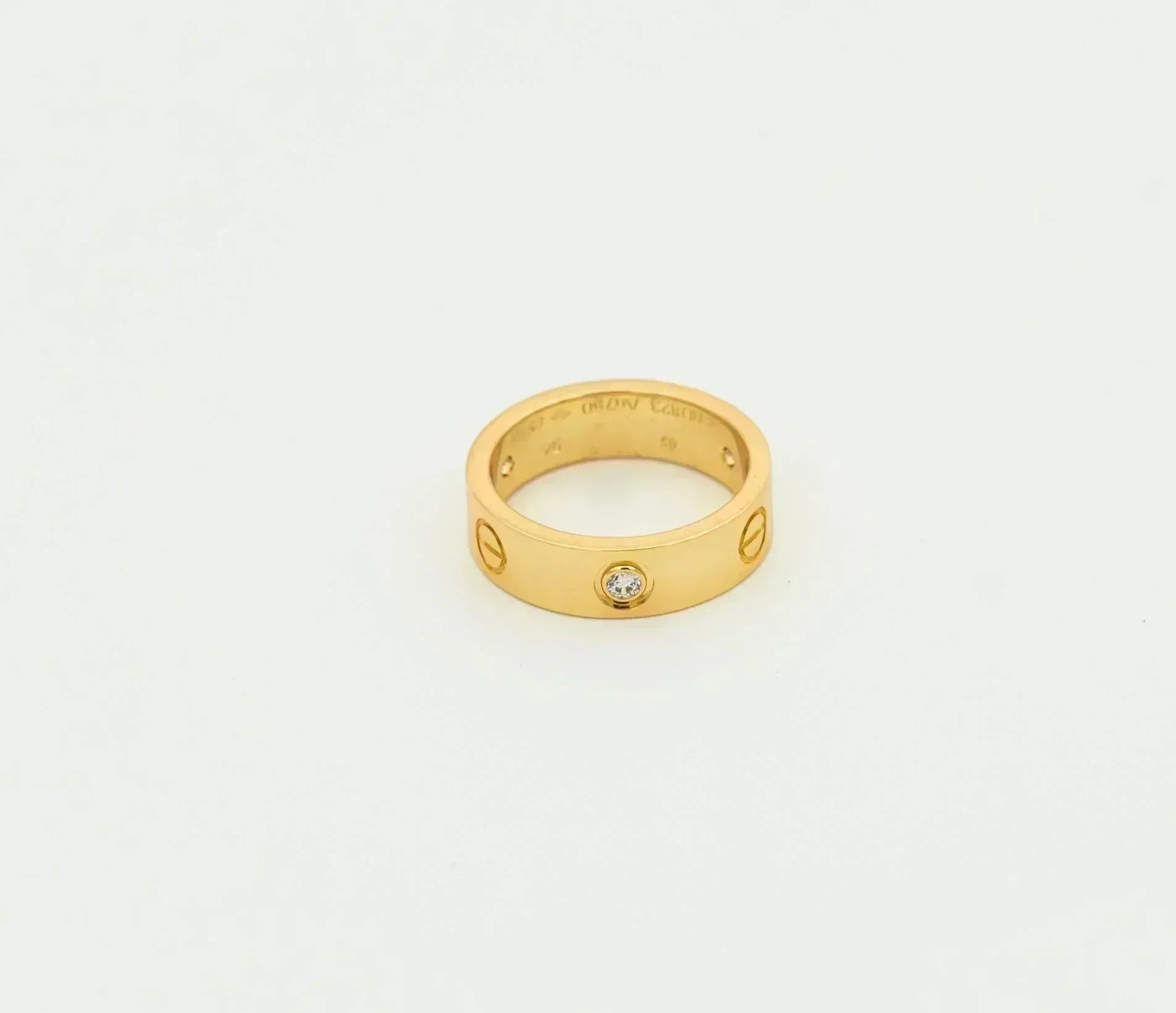 [Aurelle Style]LOVE RING 5.5MM 3 DIAMONDS GOLD