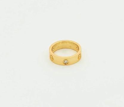 [Aurelle Style]LOVE RING 5.5MM 3 DIAMONDS GOLD