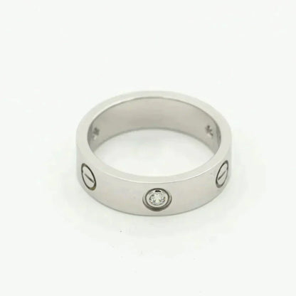 [Aurelle Style]LOVE RING 5.5MM 3 DIAMONDS SILVER