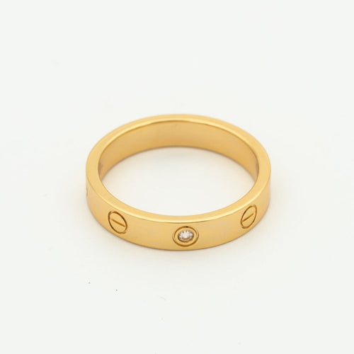[Aurelle Style]LOVE RING 4MM 1 DIAMOND PINK GOLD