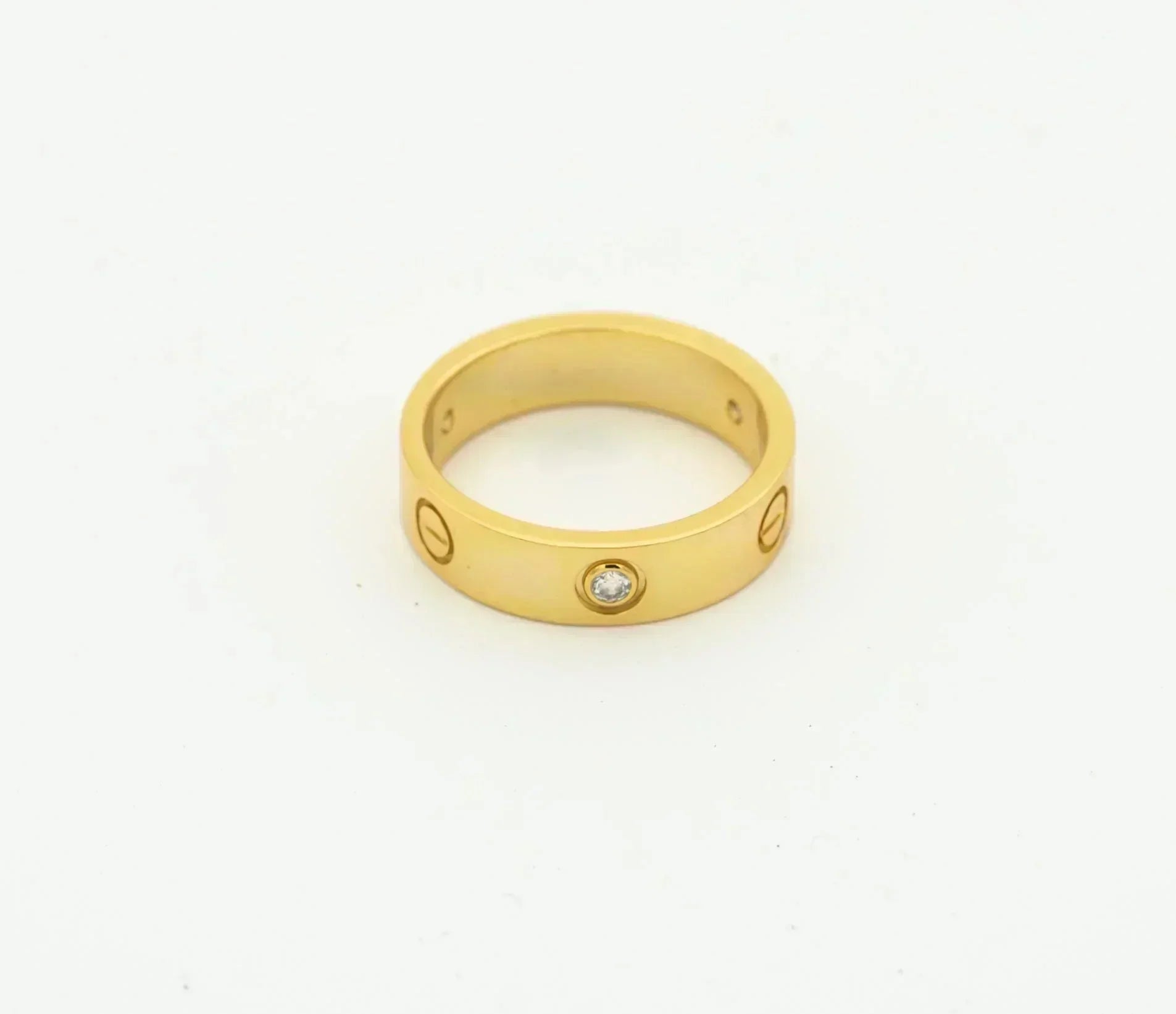 [Aurelle Style]LOVE RING 4MM 1 DIAMOND GOLD