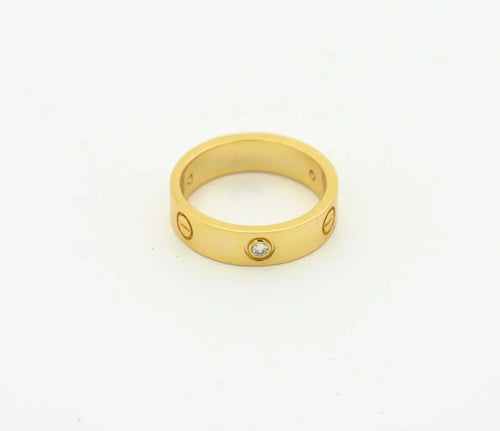 [Aurelle Style]LOVE RING 4MM 1 DIAMOND GOLD