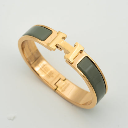 [Aurelle Style]H BRACELET BLUE GREEN 12MM