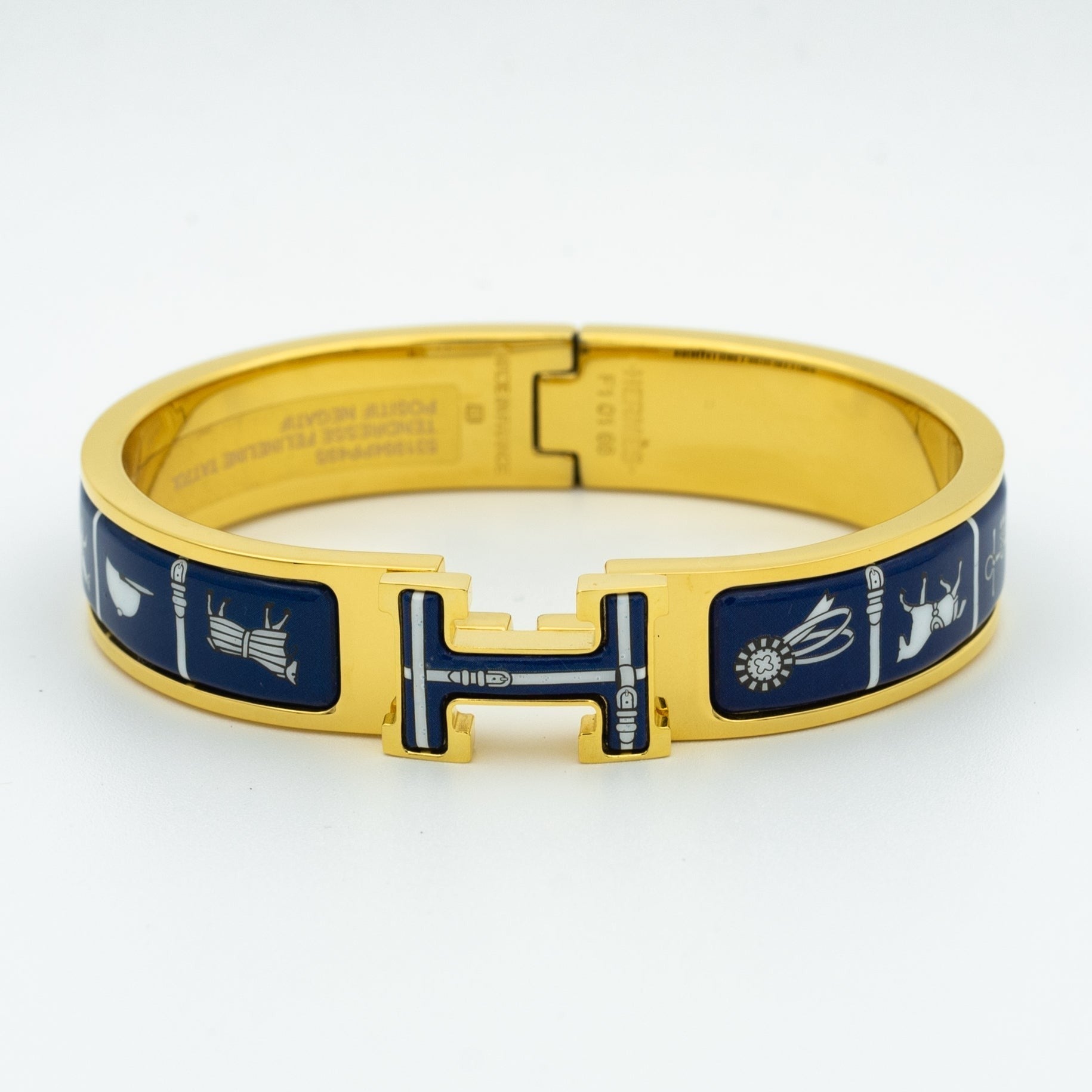[Aurelle Style]H BRACELET BLUE CERAMIC