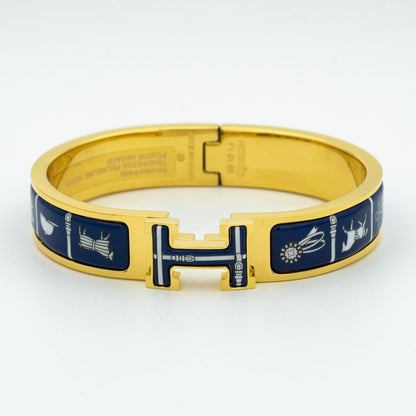 [Aurelle Style]H BRACELET BLUE CERAMIC