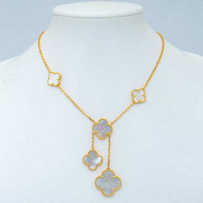 [Aurelle Style]CLOVER MOTHER OF PEARL NECKLACE 6 MOTIF