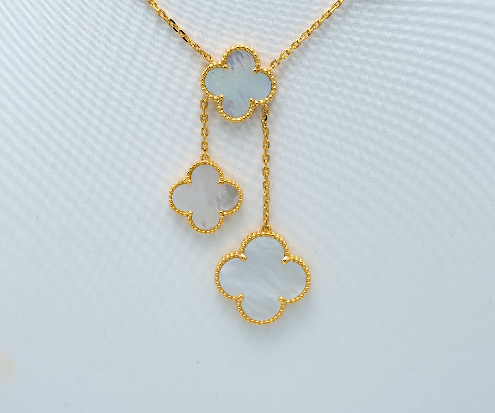 [Aurelle Style]CLOVER MOTHER OF PEARL NECKLACE 6 MOTIF