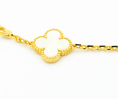 [Aurelle Style]CLOVER BRACELET 5 MOTIFS ONYX MOP