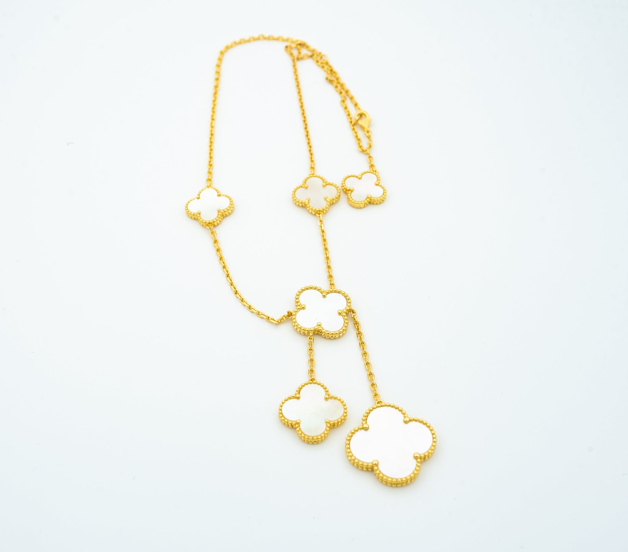 [Aurelle Style]CLOVER MOTHER OF PEARL NECKLACE 6 MOTIF