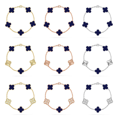 [Aurelle Style] CLOVER 5 MOTIF PULSAR STONE BRACELET COLLECTION