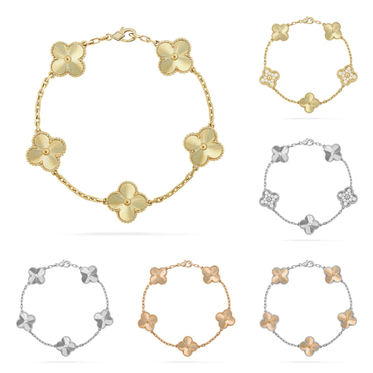 [Aurelle Style] CLOVER 5 MOTIF LASER BRACELET COLLECTION