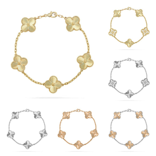 [Aurelle Style] CLOVER 5 MOTIF LASER BRACELET COLLECTION