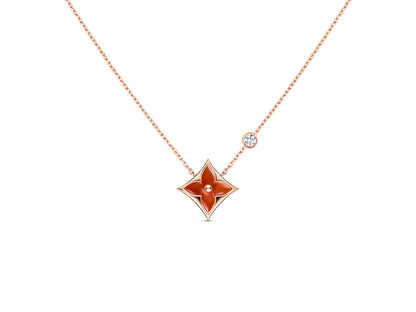 [Aurelle Style]STAR NECKLACE PINK GOLD 1 DIAMOND