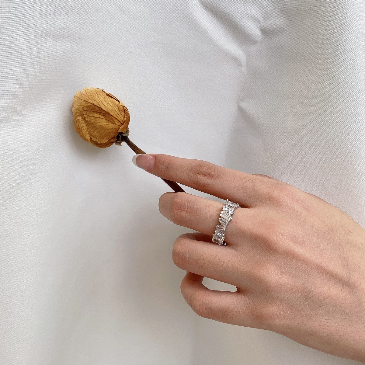 [Aurelle Style]Delicate Multi Shape Tennis Ring