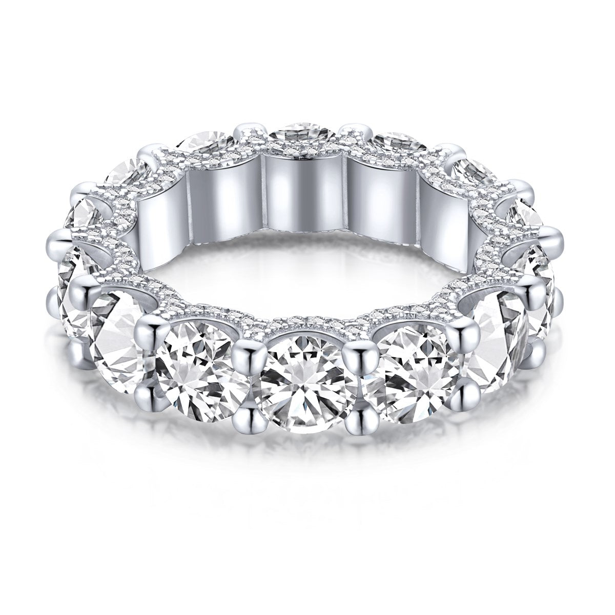 [Aurelle Style]Gorgeous Round Cut Tennis Ring