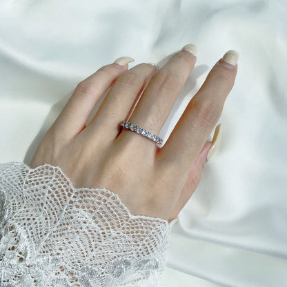 [Aurelle Style]Sparkling Round Cut Tennis Ring