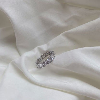 [Aurelle Style]Elegant Princess Cut Tennis Ring