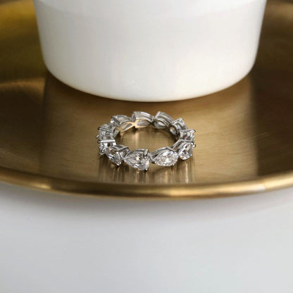 [Aurelle Style]Exquisite Pear Cut Tennis Ring