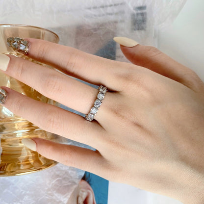 [Aurelle Style]Eternity Round Cut Tennis Ring