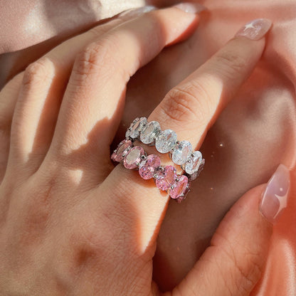 [Aurelle Style]Dainty Elongated Cushion Cut Tennis Ring