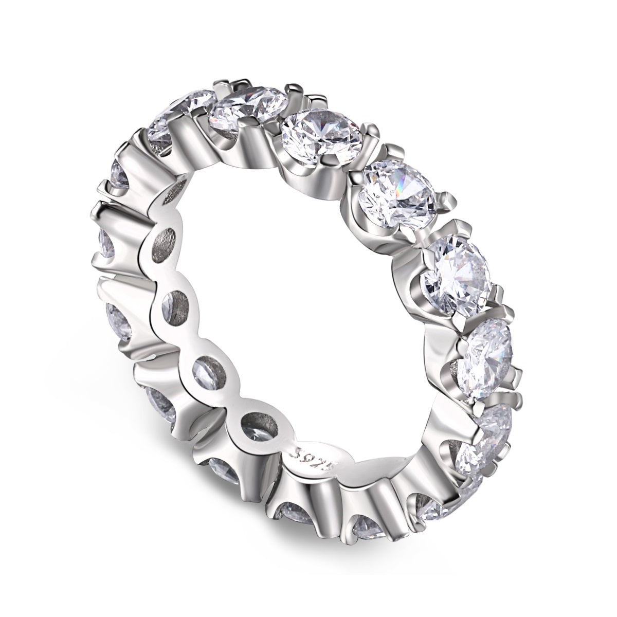 [Aurelle Style]Eternity Round Cut Tennis Ring