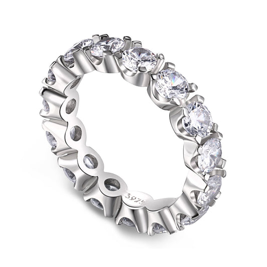 [Aurelle Style]Eternity Round Cut Tennis Ring