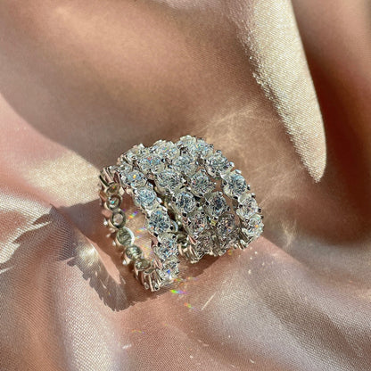 [Aurelle Style]Eternity Round Cut Tennis Ring