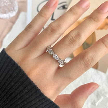 [Aurelle Style]Exquisite Pear Cut Tennis Ring