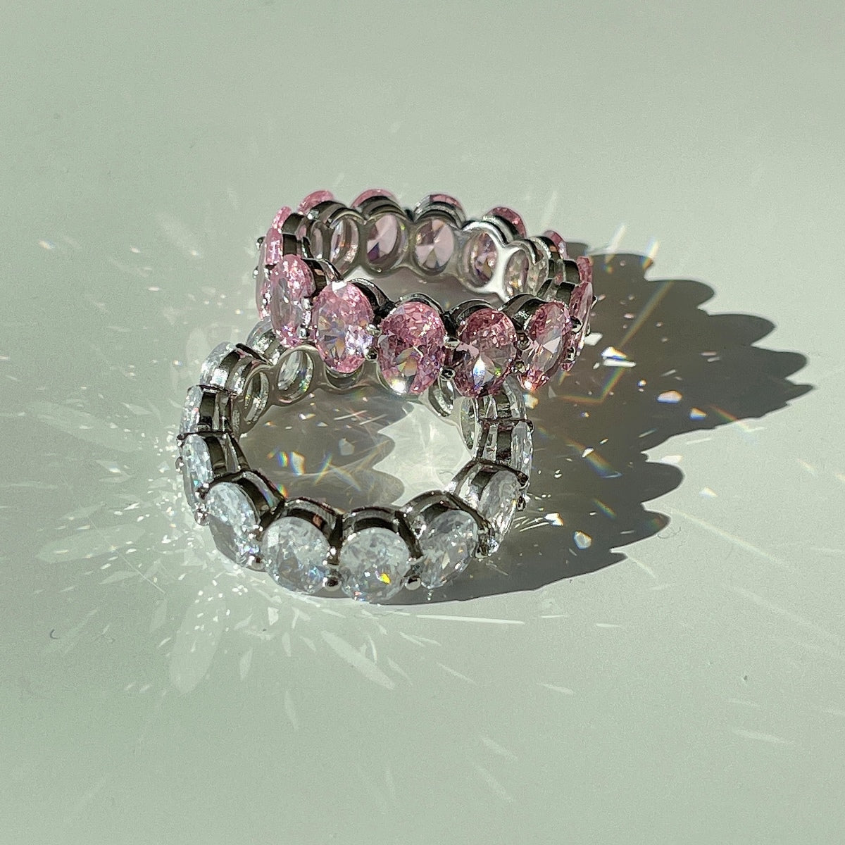 [Aurelle Style]Dainty Elongated Cushion Cut Tennis Ring