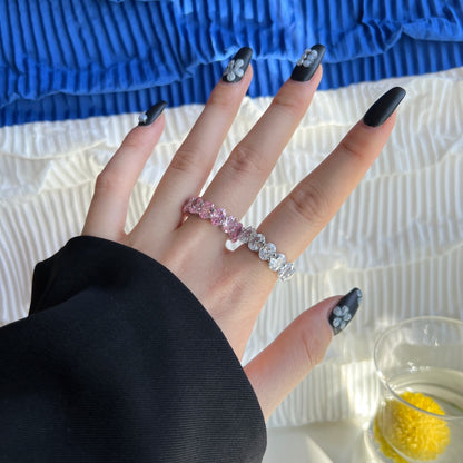 [Aurelle Style]Dainty Elongated Cushion Cut Tennis Ring
