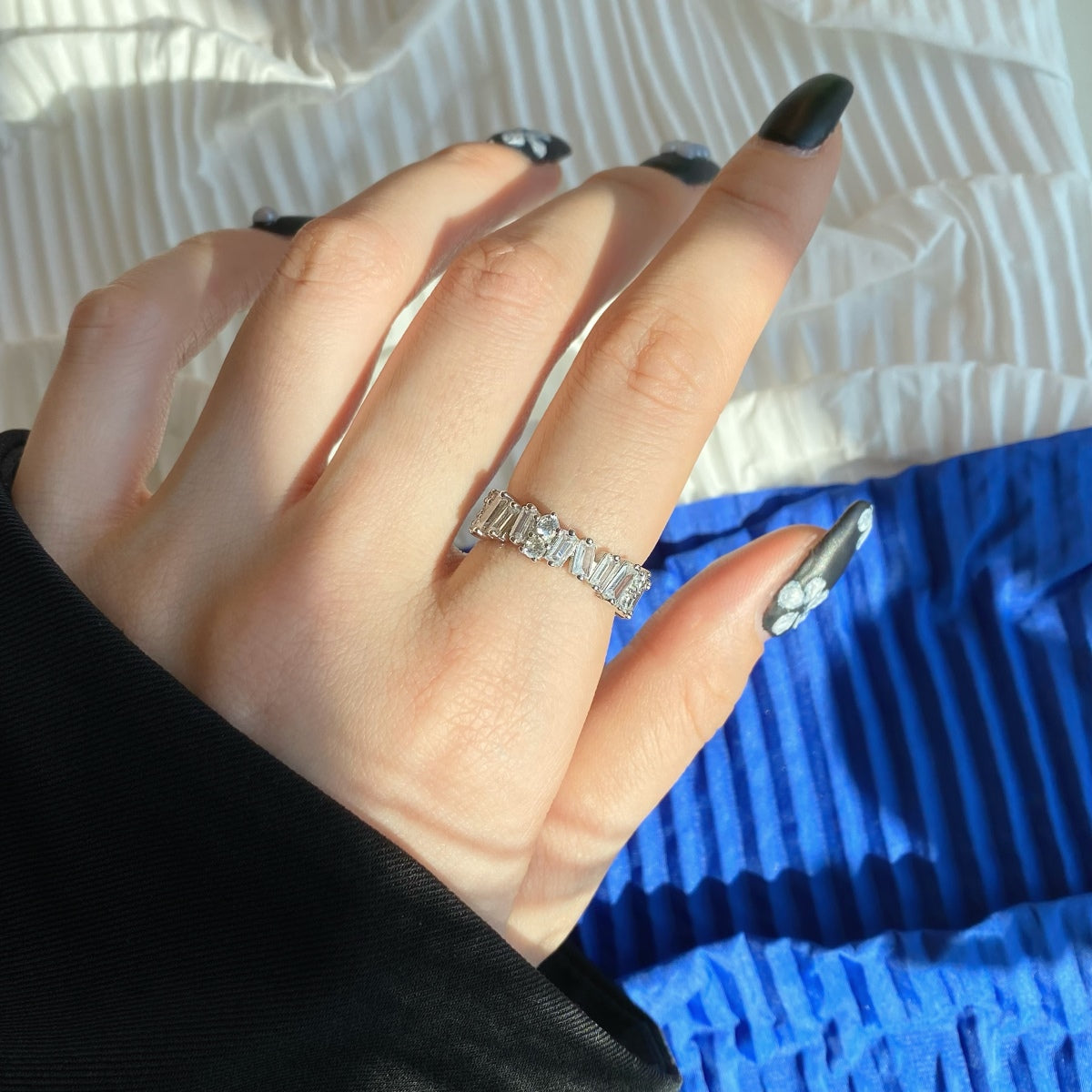[Aurelle Style]Delicate Multi Shape Tennis Ring