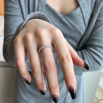 [Aurelle Style]Sparkling Round Cut Tennis Ring