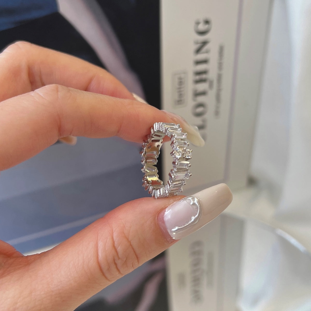 [Aurelle Style]Delicate Multi Shape Tennis Ring