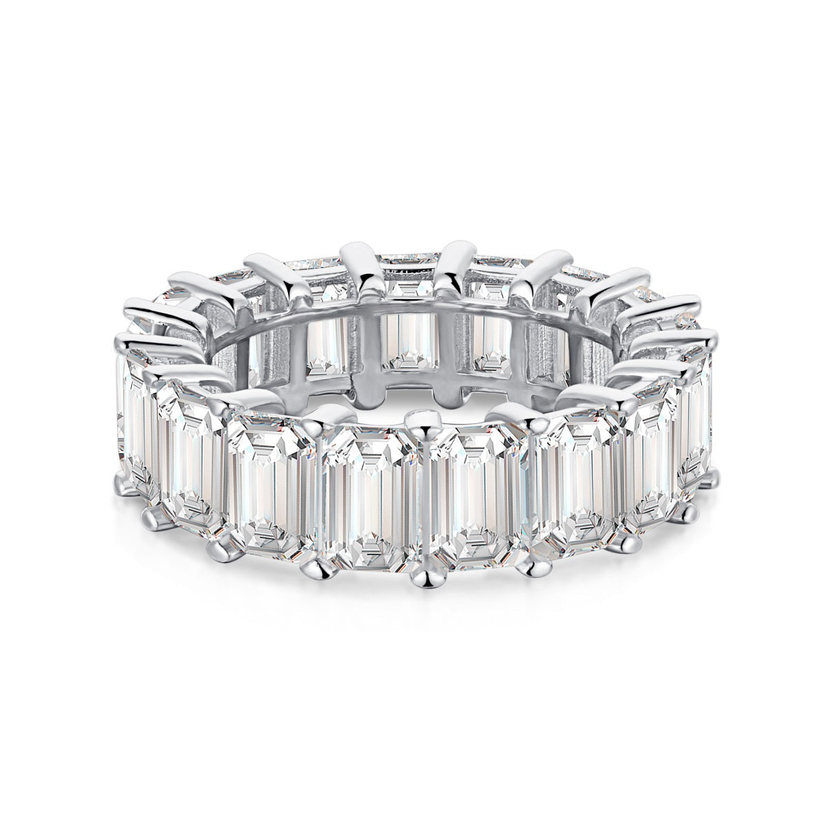 [Aurelle Style]0.75 Carat Elegant Emerald Cut Tennis Ring
