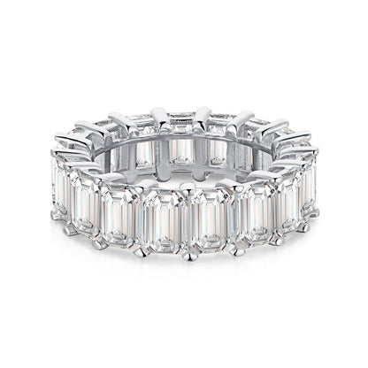 [Aurelle Style]0.75 Carat Elegant Emerald Cut Tennis Ring