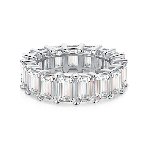 [Aurelle Style]0.75 Carat Elegant Emerald Cut Tennis Ring