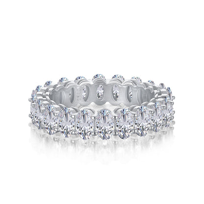 [Aurelle Style]Ornate Oval Cut Tennis Ring