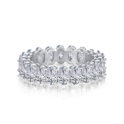 [Aurelle Style]Ornate Oval Cut Tennis Ring