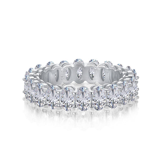 [Aurelle Style]Ornate Oval Cut Tennis Ring
