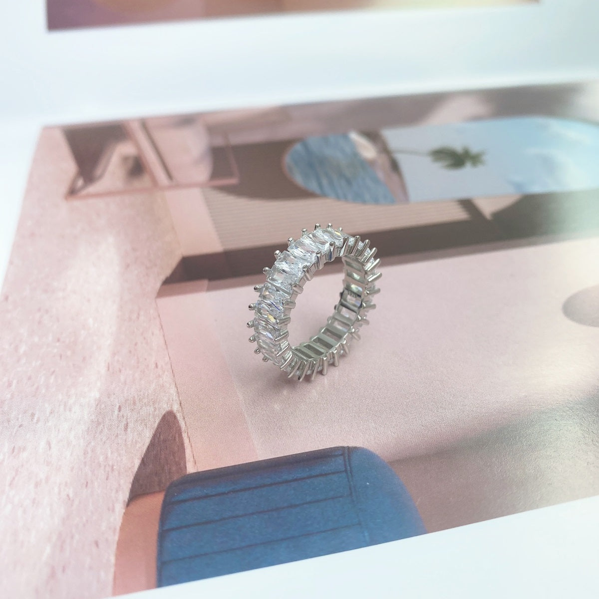 [Aurelle Style]Unique Colorful Radiant Cut RIng