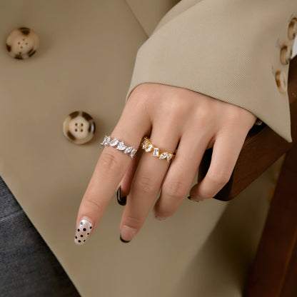 [Aurelle Style]Delicate Multi Cut Ring