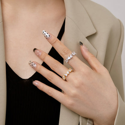 [Aurelle Style]Delicate Multi Cut Ring