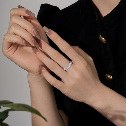 [Aurelle Style]Dainty Round Cut Tennis Ring