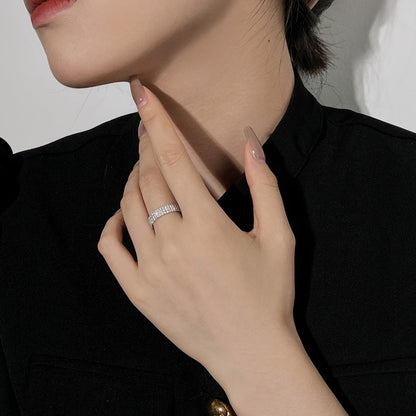 [Aurelle Style]Dainty Round Cut Tennis Ring