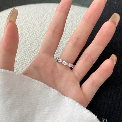 [Aurelle Style]Exquisite Pear Cut Tennis Ring