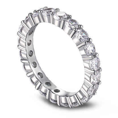 [Aurelle Style]Sparkling Round Cut Tennis Ring