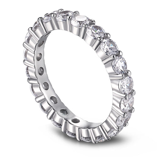 [Aurelle Style]Sparkling Round Cut Tennis Ring