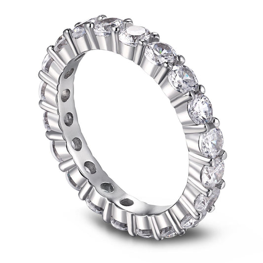 [Aurelle Style]Sparkling Round Cut Tennis Ring