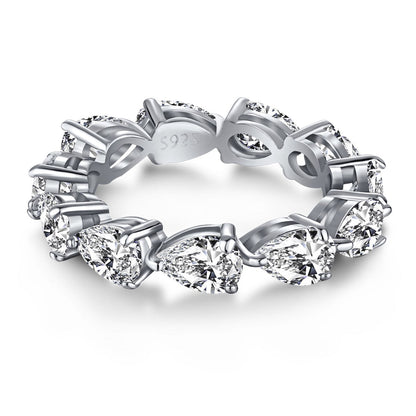 [Aurelle Style]Exquisite Pear Cut Tennis Ring